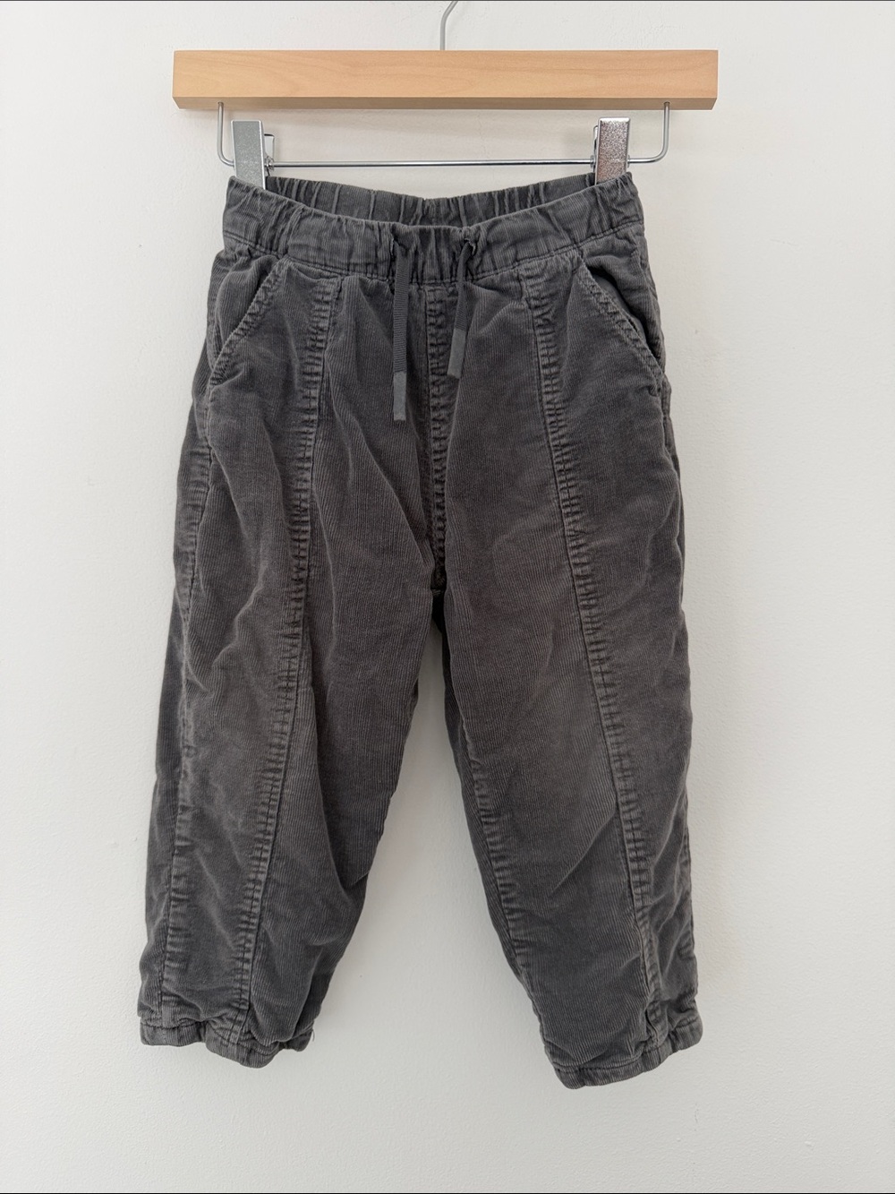 Zara Kida Lined (Warm) Charcoal Corduroy Jogger Pants Size 2-3T